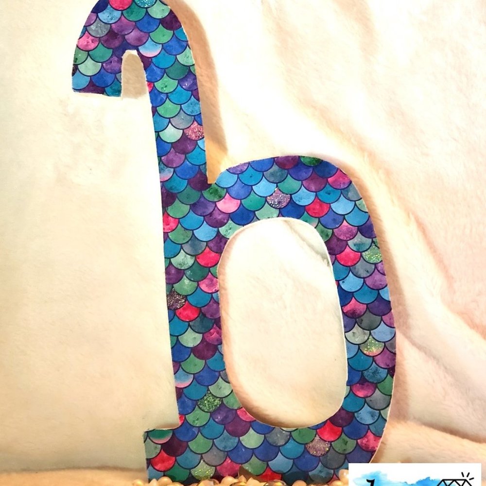 Mermaid Wooden Letter